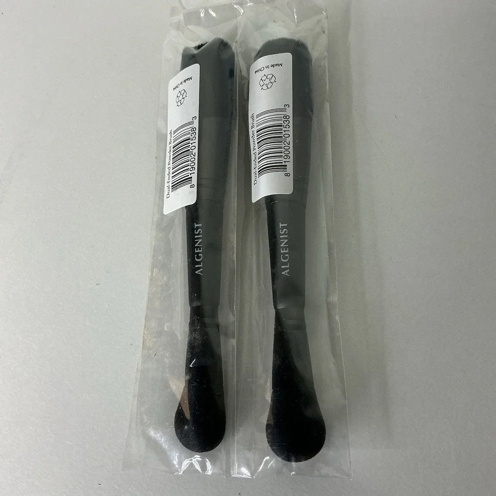 ALGENIST Reveal Dual-Ended Powder Brush FULL SIZE NWOB & Sealed‎ Lot Of 2